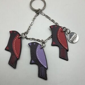 Cacharel faux leather birds key chain key rings holders-unisex